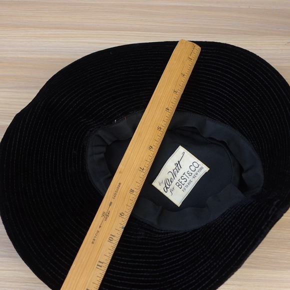 Vintage DeWitt Wide Brim Bucket Hat Black Floppy Whimsigoth Luxury BEST Co USA main image 14